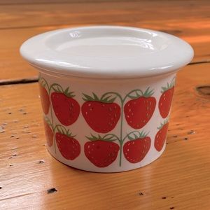 Arabia of Finland Vintage Strawberry jam jar WITH LID!